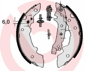 Гальмівні колодки барабанні BREMBO S68 508