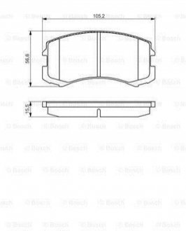 Дисковые тормозные колодки BOSCH 0986495158