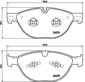 Колодки тормозные дисковые, к-кт. BREMBO P36 025