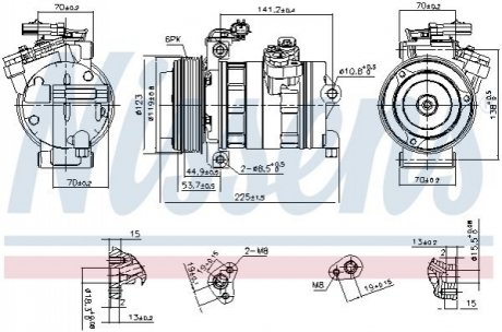 Компресор кондицiонера NISSENS 890662