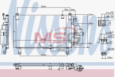 Радiатор кондицiонера NISSENS 941153