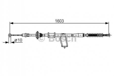 Трос ручного гальма BOSCH 1987482174
