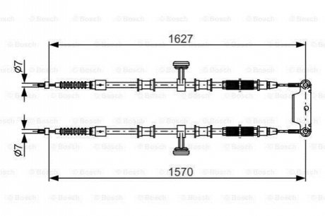 Трос ручного гальма BOSCH 1987482147