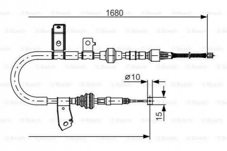 Трос ручного гальма BOSCH 1987482087