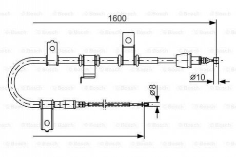 Трос ручного гальма BOSCH 1987482073