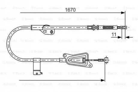 Трос ручного гальма BOSCH 1987477943