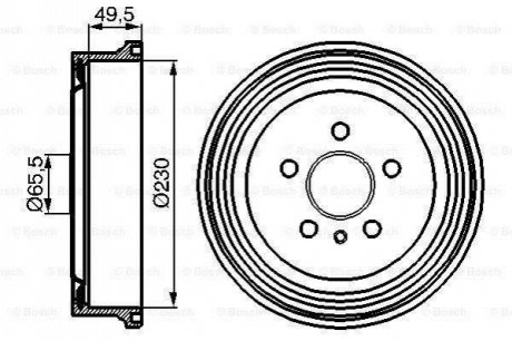 Гальмівний барабан BOSCH 0986477104 (фото 1)