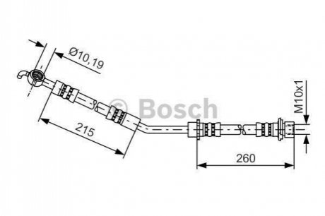 Шланг гальмівний BOSCH 1987481409