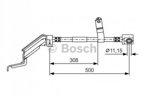 Шланг гальмівний BOSCH 1987476866