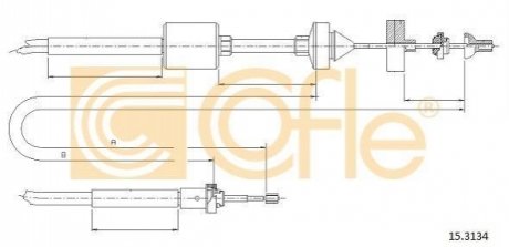 Трос зчеплення COFLE 15.3134