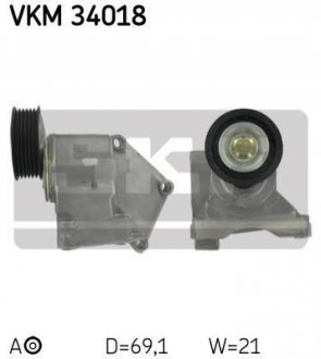 Натяжний ролик SKF VKM 34018