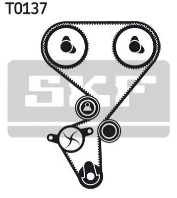 Комплект (ремінь+ролик+помпа) SKF VKMC 03130 (фото 1)