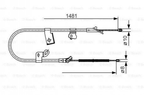 Трос ручного гальма BOSCH 1987477919