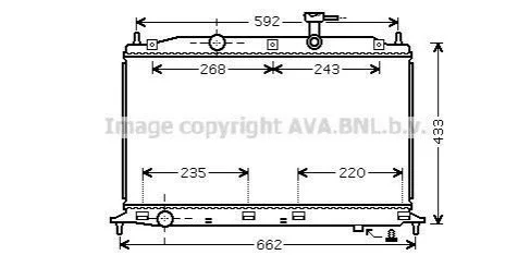 Радіатор охолодження HYUNDAI ACCENT 05-(вир-во AVA) AVA COOLING HY2188 (фото 1)