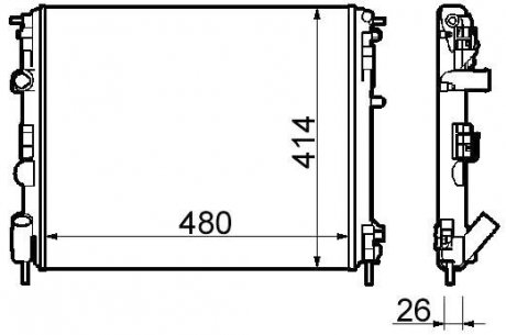 Радіатор охолодження STARLINE RTA2272