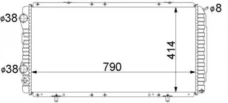 Радіатор охолодження STARLINE PE2150