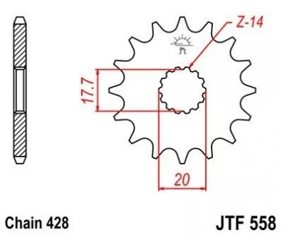 Передня зірка MOTO JT MOTO 10231114