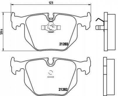 Гальмівні колодки дискові BREMBO P06 016