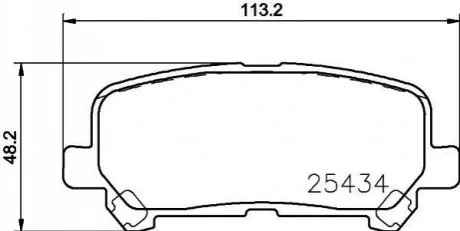 Комплект гальмівних накладок, дискове гальмо HELLA 8DB355020601