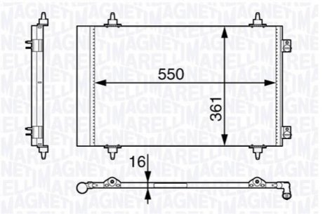 Радіатор кондиціонера MAGNETI MARELLI 350203710000