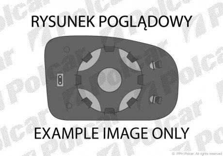 Вкладиш дзеркала зовнішнього POLCAR 5002544E