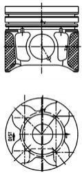 Поршень в зборі PEUGEOT 1,6HDI 75,00 STD KOLBENSCHMIDT 40179600