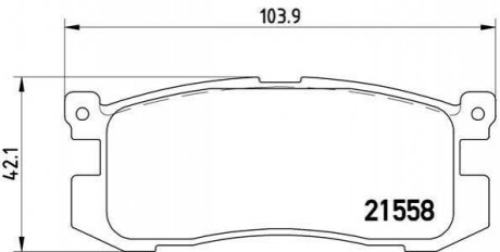 Гальмівні колодки, дискове гальмо (набір) BREMBO P24 025