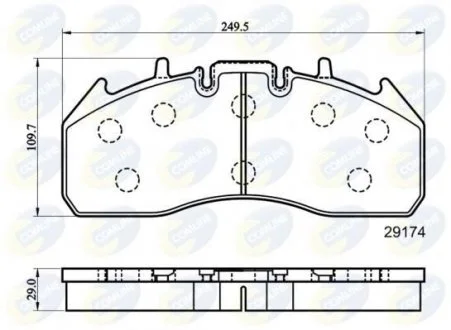 Comline - Гальмівні колодки до дисків COMLINE CBP9078MK