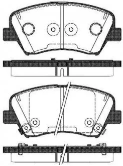 Гальмівні колодки, дискове гальмо (набір) WOKING P1512332