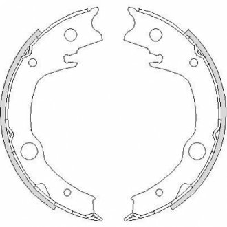 Гальмівні колодки ручного гальма WOKING Z472900