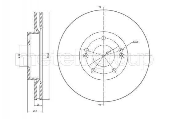 Диск гальмівний KIA CEED 06- CIFAM 800927C (фото 1)