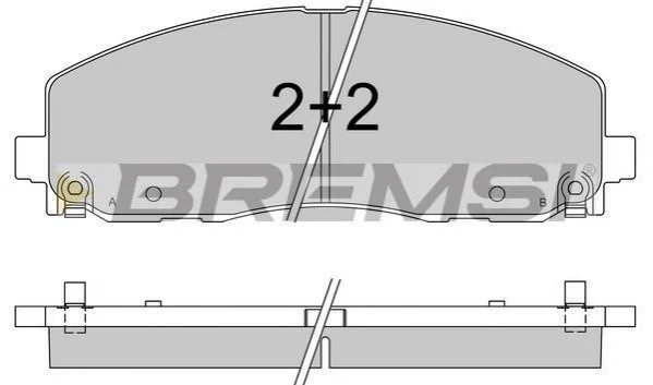 Гальмівні колодки (набір) BREMSI BP3543 (фото 1)