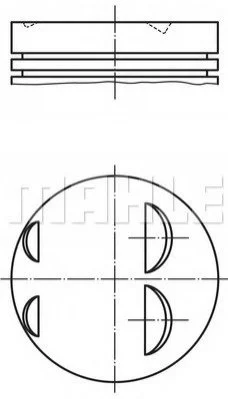 Поршень MAHLE / KNECHT 0220501 (фото 1)
