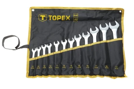 Гаечные ключи комбинированные, 13-32 мм, набор из 12 шт. TOPEX 35D758