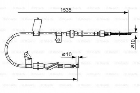 Трос ручного гальма BOSCH 1987482085