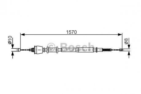 Трос ручного гальма BOSCH 1987477885