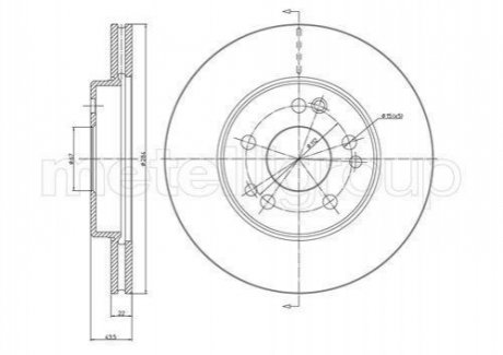 Диск гальмівний MERCEDES W124 85-97 WEN. CIFAM 800167