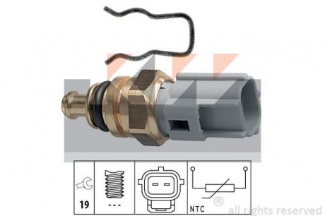 Датчик температури рідини охолодження. Датчик, температура охлаждающей жидкости. Датчик, температура охлаждающей жидкости KW 530285 (фото 1)