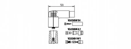 Штекер BREMI 10206VW1