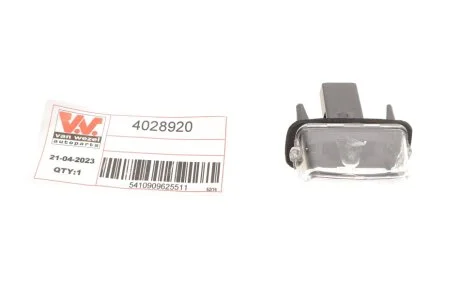 Фонарь подсветки номерного знака CITROEN/ OPEL/ PEUGEOT  Van Wezel 4028920