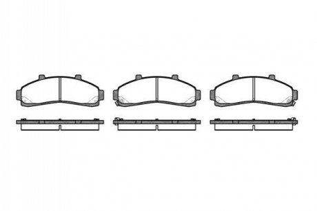 Гальмівні колодки, дискове гальмо (набір) REMSA 057102