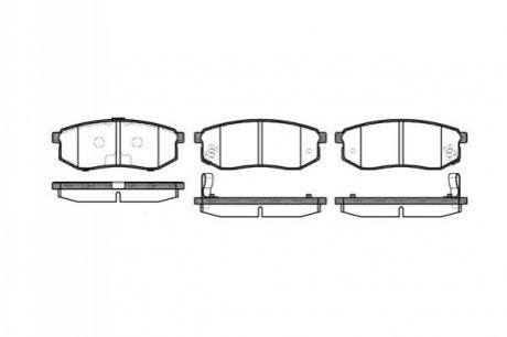 Гальмівні колодки, дискове гальмо (набір) REMSA 074902