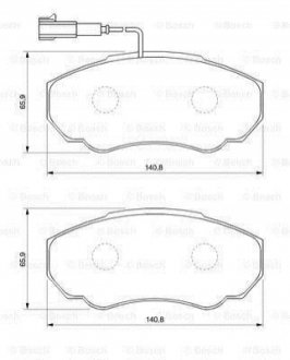 Гальмівні колодки, дискове гальмо (набір) BOSCH 0986424703 (фото 1)