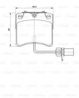 Гальмівні колодки, дискове гальмо (набір) BOSCH 0986424673 (фото 1)