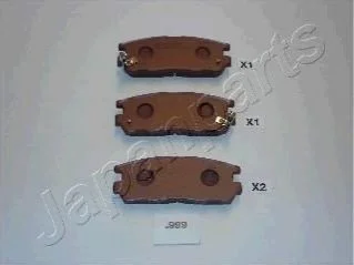 Гальмівні колодки, дискове гальмо (набір) JAPANPARTS PP999AF (фото 1)