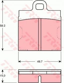 Гальмівні колодки, дискове гальмо (набір) TRW GDB103