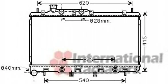 Радиатор LEGACY4/OUTBACK 30i 03-09 Van Wezel 51002069 (фото 1)