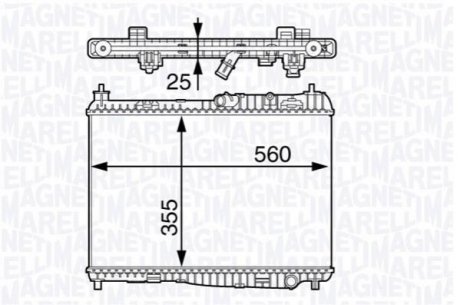 Радіатор, охолодження двигуна MAGNETI MARELLI 350213142100