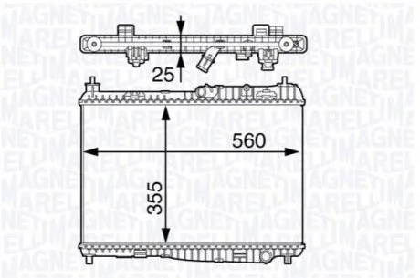 Радіатор, охолодження двигуна MAGNETI MARELLI 350213142100