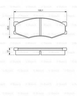 Дисковые тормозные колодки BOSCH 0986494541